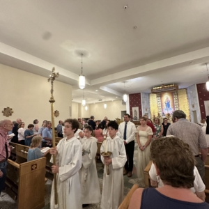 Altar servers procession out
